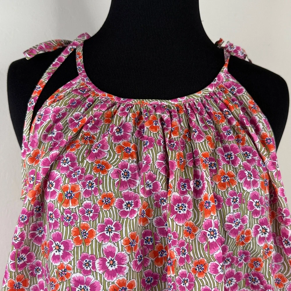 J. CREW Tie-shoulder Top in Liberty® Ellie fabric XS
